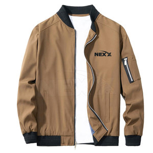 New Design Winter Men's Bomber <b>Jacket</b> Full Zipper Long Sleeves Stand Collar High Street Style Letter Pattern Waterproof Finished - Product Image 1