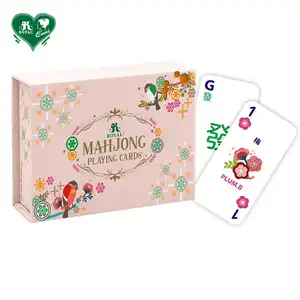 Familien treffen Brettspiel Taiwan esische Version Tragbare Plastik Mahjong Karten