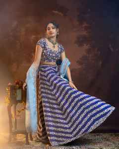 Diseñador pesado lentejuelas bordado trabajo fiesta desgaste Lehenga Choli para adultos mujeres para ocasiones especiales - Product Image 2