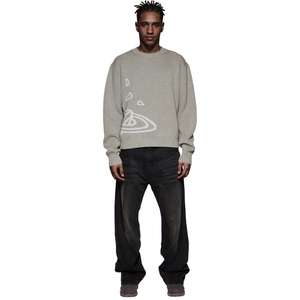 Pulls tricotés pour hommes automne hiver avec logo de décoration personnalisé vente en gros de tricots élégants de haute qualité fabriqués sur mesure - Product Image 5