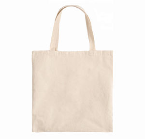 Best Buy AA Marca de lona Ecológico Reutilizable Logotipo personalizado Mediano Plegable Bolsas de compras Color crema Promocional - Product Image 1