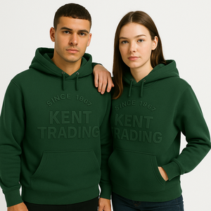 Sweat à capuche en molleton de coton 450 + GSM en relief personnalisé doux 100% coton | Pull lourd pour hommes et femmes | Fournisseur OEM - Product Image 2