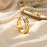 Bague en argent sterling 925 torsadée avec zircone cubique taille princesse, demi-bague éternité plaquée or, bijou en forme de corde tressée