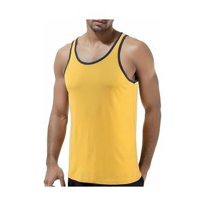 Meilleur prix vêtements d'été Bangladesh haute qualité 100% coton hommes débardeur décontracté couleur unie maillot unique tricoté - Product Image 4