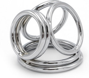 Nouveaux anneaux de pénis triples en acier avec source d'alimentation mécanique certifiée CE, jouets CBT de haute qualité pour hommes gays - Prix de gros d'usine - Product Image 6