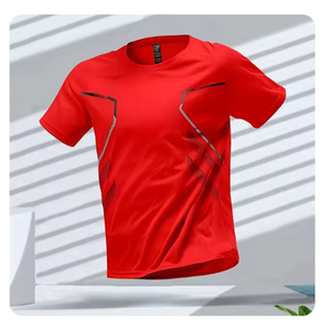 Camiseta deportiva de secado rápido para hombre 2025, ropa deportiva transpirable de manga corta, camiseta de entrenamiento de cuello redondo para correr y uso al aire libre - Product Image 2
