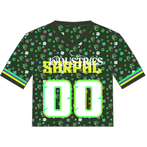 T-shirt en maille de maillot de sérigraphie personnalisée Boxy col en V Style Streetwear conception vierge basket-ball football maille T-Shirt en jersey - Product Image 1