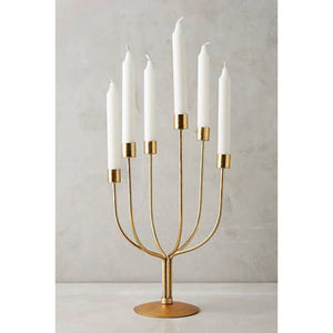 Portavelas de metal de Calidad exclusiva, diseño antiguo, soporte de vela decorativo para el hogar de Ramadán, portavelas de metal de color dorado - Product Image 4