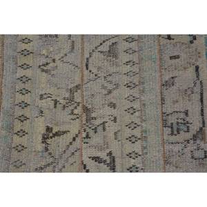 Alfombra turca Vintage Beige tradicional 2,7X2,7 pies Diseño de retazos Material de viscosa de lana Respaldo de látex para vivir para adolescentes - Product Image 5