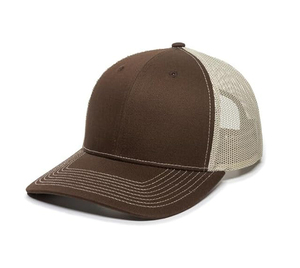 ขายส่งที่กําหนดเองคุณภาพสูงกรอบ A ผ้าฝ้าย 100% 3D ปัก 5 หน้าผ้ายีนส์เบสบอลหมวก 2 โทนเบสบอลหมวก - Product Image 1