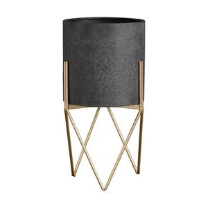 Soporte de Metal Dorado y Negro para Plantas, Resistente, para Uso en Interiores/Exteriores, Soporte de Suelo para Macetas con Diseño Elegante - Product Image 1
