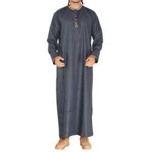 Luxe moderne Koweït Style solide hommes islamique Thobes Jubbah vêtements 2024 haute qualité Daffah Thobe grande taille hiver - Product Image 6