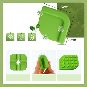 4PC 실리콘 도마 발 절단 부상 방지 미끄럼 방지 도마 스탠드 주방 프로텍터 홈 장식 - Product Image 2