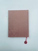 Journal en tissu velours rose à motif floral de qualité supérieure, fabrication artisanale, couleurs personnalisables, broderie à la main, logo personnalisé, promotionnel