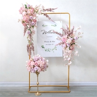 Herfstroze zijden rozen boog bloemendecoratie set afstudeer kledingwinkel etalage bruiloft fotografie
