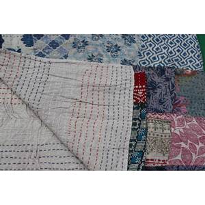 Wholesale Patchwork Vintage <b>Kantha</b> Quilt Bedspread Queen Size 100% Cotton Indian Bedcover Ralli <b>Throws</b> for Home Use - Product Image 3