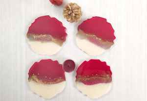 Posavasos de resina más vendidos, diseño de lujo hecho a mano para uso en el hogar y la Oficina, posavasos de forma Irregular de piedra, prevención de arañazos 2025 - Product Image 5