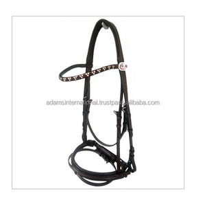 Equipo ecuestre para montar a caballo, brida de cuero con cabeza acolchada y banda nasal de la más alta calidad - Product Image 3