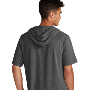 เสื้อฮู้ดลำลองผ้าฝ้ายขนแกะโพลีเอสเตอร์สำหรับผู้ชายมีโลโก้แบบกำหนดเองพิมพ์ดิจิตอลน้ำหนักหนาแขนสั้นสำหรับฤดูหนาว - Product Image 5