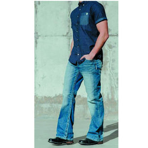 Men High Quality Denim <b>Pants</b> With Custom Logo Print Wholesale Rate High Quality Ruff Denim Jeans for Men - Product Image 6