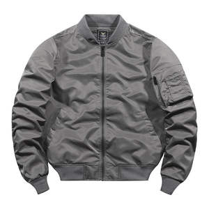 Blouson bomber pour homme, résistant, de style urbain, avec col montant, doublure épaisse, tissu durable, conçu pour les conditions météorologiques froides, utilisation en extérieur - Product Image 4