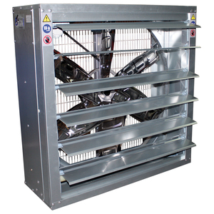 Hjb 120 T4 1,1kw vành đai Ổ trục quạt cho luồng không khí lớn, thép mạ kẽm treo tường, cánh quạt bằng thép không gỉ, IP55 động cơ - Product Image 1