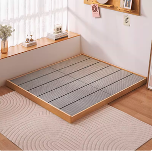 Cama Tatami de madera simple y moderna, cama King Floor, diseño flotante japonés para cama de dormitorio principal - Product Image 3