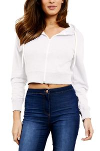 Wholesale High Quality Women Outdoor Gym Running <b>Crop</b> <b>Top</b> Hoodie and Jogger Set Sweatpants and Hoodie Set - Product Image 3