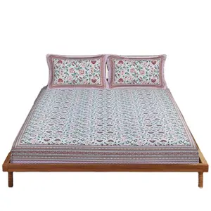 Beste Qualität Baumwolle Großhandel Indische Baumwolle Bettlaken Modern Print Bettlaken mit Kissen bezügen Schlafzimmer Luxus Bettwäsche Set