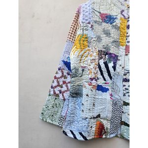 Chaqueta de invierno Vintage para mujer India hecha a mano estilo bohemio único cómodo duradero seda Patchwork transpirable impreso - Product Image 2