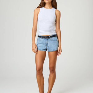 Shorts en jean pour femmes tendance, dernière conception, séchage rapide, coton, longueur courte, taille mi-haute, léger, vente en gros - Product Image 3