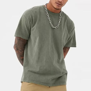 2024 personnalisé nouveau meilleur poids lourd T-shirt noir surdimensionné T-shirt hommes graphique acide lavage Vintage personnalisé T-shirt taux de gros - Product Image 2