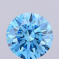 2.01ct Vivid Blue Natural Round Lab Grown Diamond IGI Certified Excellent CVD Cut SI2 Clarté