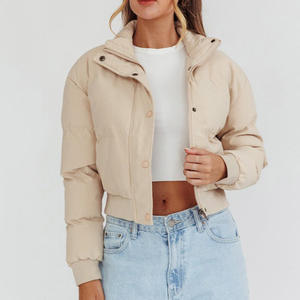 Vestes d'hiver de haute qualité, veste courte en duvet pour femmes, logo personnalisé, vestes matelassées chaudes pour femmes - Product Image 3