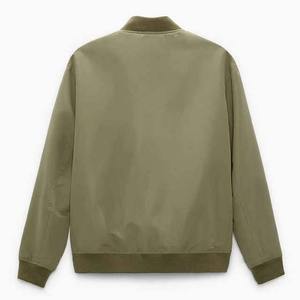 แจ็กเก็ตนักบินแขนยาวของผู้ชาย OEM แจ็คเก็ตผ้าใบมีสไตล์คอตั้งทนทานความยาวปกติ - Product Image 2