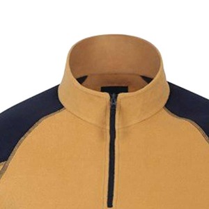 Sudadera con cremallera de cuarto de alta calidad para hombre, forro polar de algodón suave 440 GSM, duradera y cálida, OEM ODM, logotipo bordado, sudaderas con capucha para hombre - Product Image 4