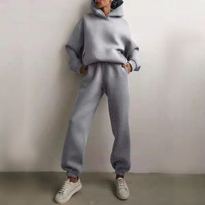 Personalizado Parejas Deportes Invierno Blanco Jogger Unisex Tech Fleece Chándal Liso Sudadera con capucha 2 piezas Fleece Mujeres Algodón Liso Sweatsuit - Product Image 1