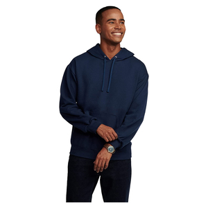 Sudaderas con capucha de logotipo personalizado 350GSM Unisex de alta calidad Anti-Shrink Heavyweight Oversize Stringless Hoodie Cotton Fleece Sudaderas con capucha para hombres - Product Image 4