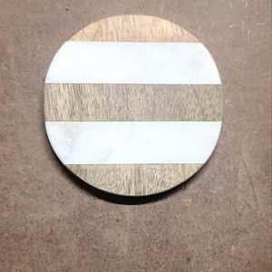 Set of OCTAGONAL Classic Style Customized <b>Wooden</b> Marble Resin Coasters Hot Selling Natural & Customized Color Made in India - Product Image 6