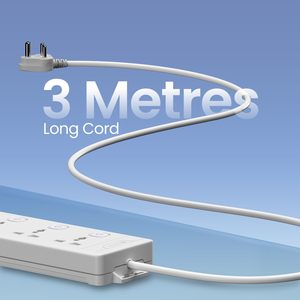Regleta de 4 Tomas con Certificación ISI, Protección Contra Sobretensiones, 1440W, Cable de Cobre de 1.5 Metros, Indicador LED, Plástico - Product Image 4