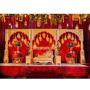 Tema clásico de Bollywood, decoración de escenario de boda, tema marroquí, escenario de recepción de boda, tema árabe romántico, escenario de boda - Product Image 1