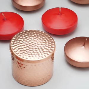 Bougie pot en métal martelé de qualité supérieure pour la maison hôtel mariage décor utilisation pot de bougie en métal au meilleur prix - Product Image 4