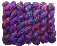 Fil de soie sari recyclé ou fil de soie de l'Himalaya filé à la main déchets de soie de mûrier fil pour tissage touffetage tricot crochet art & artisanat