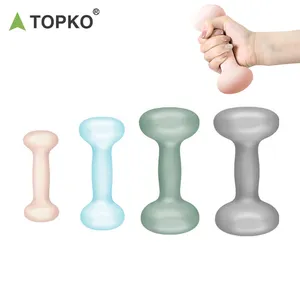 Topko halteres ginástica exercício colorido, pvc, para homens e mulheres, equipamento de ginástica, 1kg, 2kg, 3kg, 4kg, 5kg