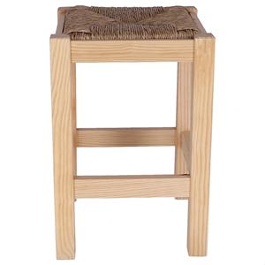 WELL HOME Panca da Giardino in Legno Rustico, Finitura Non Verniciata, Design Quadrato Basso 32.5x32.5x48.5 cm - Product Image 6