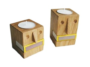 Composition circulaire décoration maison bougeoirs en bois bougeoir en bois pour mariage - Product Image 6