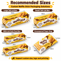 Boîte en carton gaufré personnalisée pour churros, desserts, snacks, biscuits, pâtisseries, emballage alimentaire à emporter avec logo