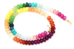 Gargantilla con cuentas Rondelle de cuarzo colorido de alta calidad, collar de piedras preciosas, collar de cuentas de cuarzo sueltas de 7-8mm, joyería de moda fina a granel - Product Image 4