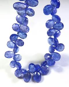 ลูกปัดแทนซาไนต์สีน้ำเงินทรงเหลี่ยมขนาด 8.50 นิ้ว สำหรับทำเครื่องประดับ ขนาด 6-11 มม. ลูกปัดพลอยแทนซาไนต์ธรรมชาติจากแอฟริกาทรงลูกแพร์ - Product Image 3