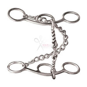 Bocado de Acero Inoxidable Profesional para Adiestramiento de Caballos, 5.5 Pulgadas, Alta Calidad, Reutilizable, con Boquilla Retorcida - Product Image 3